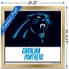 Trends International NFL Carolina Panthers - Logo 21 Wall Poster, 22.4L x 14.7W, Gold Framed Version view 3