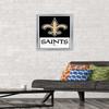 Trends International NFL New Orleans Saints - Logo 21 Wall Poster, 22.4L x 14.7W, Silver Framed Version view 2