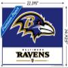 Trends International NFL Baltimore Ravens - Logo 21 Wall Poster, 14.72" x 22.37", Premium Poster & Push Pin Bundle view 3