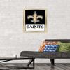 Trends International NFL New Orleans Saints - Logo 21 Wall Poster, 22.4L x 14.7W, Gold Framed Version view 2