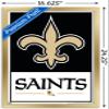Trends International NFL New Orleans Saints - Logo 21 Wall Poster, 22.4L x 14.7W, Gold Framed Version view 3