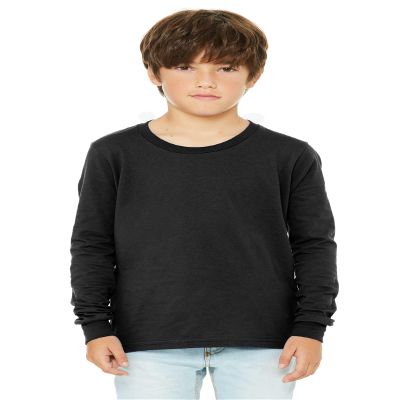 Daxton Youth Size Long Sleeve Tee Basic Tshirt Tops, Black T Shirt, Size Medium