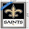 Trends International NFL New Orleans Saints - Logo 21 Wall Poster, 22.4L x 14.7W, Barnwood Framed Version view 3