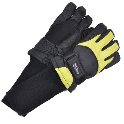 SnowStoppers Kids Ski and Winter Sports Gloves (Lime Green, X-Small (4-7 Years))