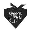 Biggest Fan Dog Bandana | 100% Cotton Adjustable Triangle | Made in USA | Baseball| Sports | Biggest Fan | Game Day | Black, One Size (540) view 1