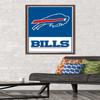NFL Buffalo Bills - Logo 21 Wall Poster, 34L" x 22.4W", Mahogany Framed Version view 2