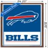 NFL Buffalo Bills - Logo 21 Wall Poster, 34L" x 22.4W", Mahogany Framed Version view 3