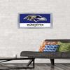 NFL Baltimore Ravens - Logo 21 Wall Poster, 22.4L" x 14.7W", Silver Framed Version view 2