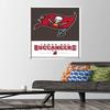 Trends International NFL Tampa Bay Buccaneers - Logo 21 Wall Poster, 22.37" x 34.00", Poster & Push Pin Bundle view 2