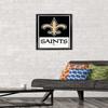 Trends International NFL New Orleans Saints - Logo 21 Wall Poster, 22.4L x 14.7W, Black Framed Version view 2