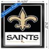 Trends International NFL New Orleans Saints - Logo 21 Wall Poster, 22.4L x 14.7W, Black Framed Version view 3