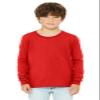 Daxton Youth Size Long Sleeve Tee Basic Tshirt Tops, Red T Shirt, Size Large view 1
