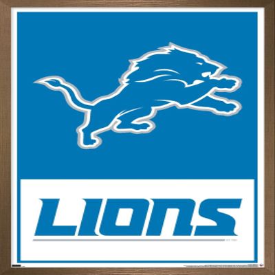 NFL Detroit Lions - Logo 21 Wall Poster, 22.4L" x 14.7W", Bronze Framed Version