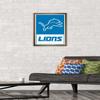 NFL Detroit Lions - Logo 21 Wall Poster, 22.4L" x 14.7W", Bronze Framed Version view 2