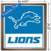 NFL Detroit Lions - Logo 21 Wall Poster, 22.4L" x 14.7W", Bronze Framed Version view 3