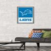 NFL Detroit Lions - Logo 21 Wall Poster, 22.4L" x 14.7W", Barnwood Framed Version view 2