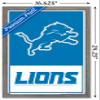 NFL Detroit Lions - Logo 21 Wall Poster, 22.4L" x 14.7W", Barnwood Framed Version view 3