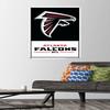 Trends International NFL Atlanta Falcons - Logo 21 Wall Poster, 22.37" x 34.00", Premium Poster & Push Pin Bundle view 2
