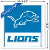 NFL Detroit Lions - Logo 21 Wall Poster, 22.4L" x 14.7W", White Framed Version view 3