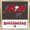Trends International NFL Tampa Bay Buccaneers - Logo 21 Wall Poster, 34L x 22.4W, Gold Framed Version view 1