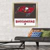 Trends International NFL Tampa Bay Buccaneers - Logo 21 Wall Poster, 34L x 22.4W, Gold Framed Version view 2