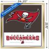 Trends International NFL Tampa Bay Buccaneers - Logo 21 Wall Poster, 34L x 22.4W, Gold Framed Version view 3