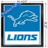 NFL Detroit Lions - Logo 21 Wall Poster, 22.4L" x 14.7W", Black Framed Version view 3