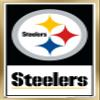 NFL Pittsburgh Steelers - Logo 21 Wall Poster, 22.4L" x 14.7W", Gold Framed Version view 1