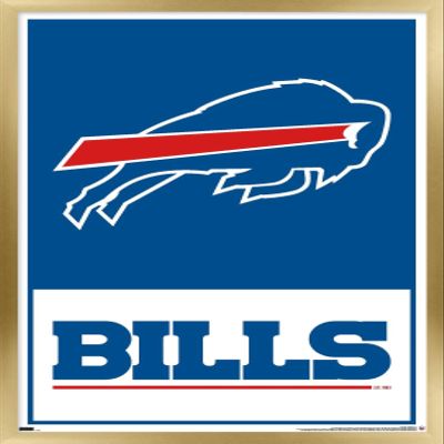 NFL Buffalo Bills - Logo 21 Wall Poster, 34L" x 22.4W", Gold Framed Version