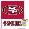 Trends International NFL San Francisco 49ers - Logo 21 Wall Poster, 14.72" x 22.37", Premium Poster & Push Pin Bundle view 1