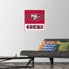 Trends International NFL San Francisco 49ers - Logo 21 Wall Poster, 14.72" x 22.37", Premium Poster & Push Pin Bundle view 2