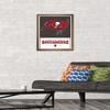 Trends International NFL Tampa Bay Buccaneers - Logo 21 Wall Poster, 22.4L x 14.7W, Bronze Framed Version view 2