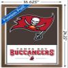 Trends International NFL Tampa Bay Buccaneers - Logo 21 Wall Poster, 22.4L x 14.7W, Bronze Framed Version view 3