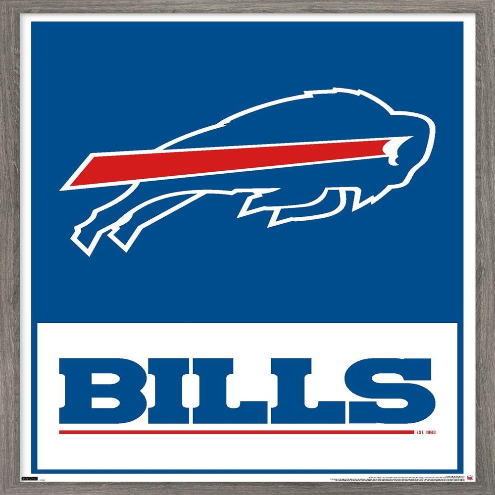 NFL Buffalo Bills - Logo 21 Wall Poster, 22.4L" x 14.7W", Barnwood Framed Version