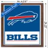 NFL Buffalo Bills - Logo 21 Wall Poster, 22.4L" x 14.7W", Mahogany Framed Version view 3