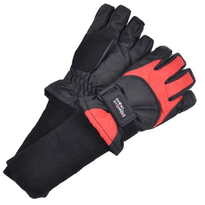 SnowStoppers Kids Ski and Winter Sports Gloves (Red, Medium (8-12 Years))
