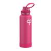 Takeya 40 oz CP Signature Pickleball Stainless Steel Insulated Water Bottle with Choice of Lid, Backspin Pink view 1
