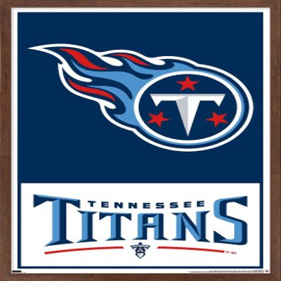 NFL Tennessee Titans - Logo 21 Wall Poster, 22.4L" x 14.7W", Mahogany Framed Version