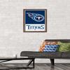 NFL Tennessee Titans - Logo 21 Wall Poster, 22.4L" x 14.7W", Mahogany Framed Version view 2