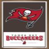 Trends International NFL Tampa Bay Buccaneers - Logo 21 Wall Poster, 34L x 22.4W, Bronze Framed Version view 1