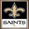 Trends International NFL New Orleans Saints - Logo 21 Wall Poster, 22.4L x 14.7W, Bronze Framed Version view 1