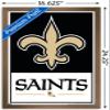 Trends International NFL New Orleans Saints - Logo 21 Wall Poster, 22.4L x 14.7W, Bronze Framed Version view 3