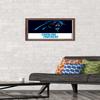 Trends International NFL Carolina Panthers - Logo 21 Wall Poster, 22.4L x 14.7W, Mahogany Framed Version view 2