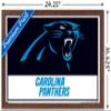 Trends International NFL Carolina Panthers - Logo 21 Wall Poster, 22.4L x 14.7W, Mahogany Framed Version view 3