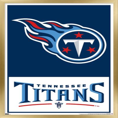 NFL Tennessee Titans - Logo 21 Wall Poster, 34L" x 22.4W", Gold Framed Version