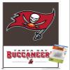 Trends International NFL Tampa Bay Buccaneers - Logo 21 Wall Poster, 14.72" x 22.37", Premium Poster & Push Pin Bundle view 1
