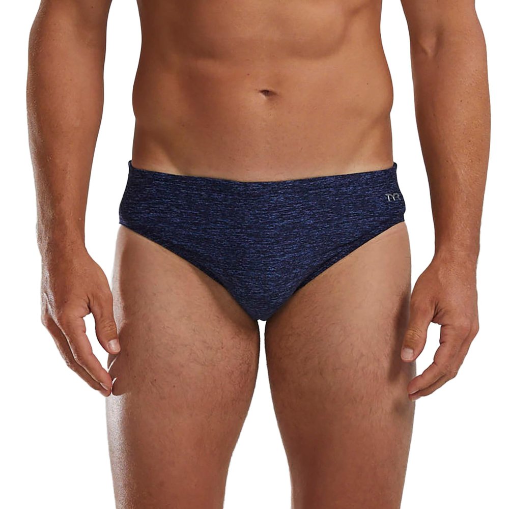 TYR Men's Standard Durafast One Racer Brief Swimsuit, Midnight Navy, 26