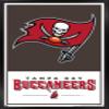 Trends International NFL Tampa Bay Buccaneers - Logo 21 Wall Poster, 34L x 22.4W, Black Framed Version view 1
