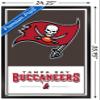Trends International NFL Tampa Bay Buccaneers - Logo 21 Wall Poster, 34L x 22.4W, Black Framed Version view 3