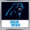 Trends International NFL Carolina Panthers - Logo 21 Wall Poster, 22.4L x 14.7W, Silver Framed Version view 1